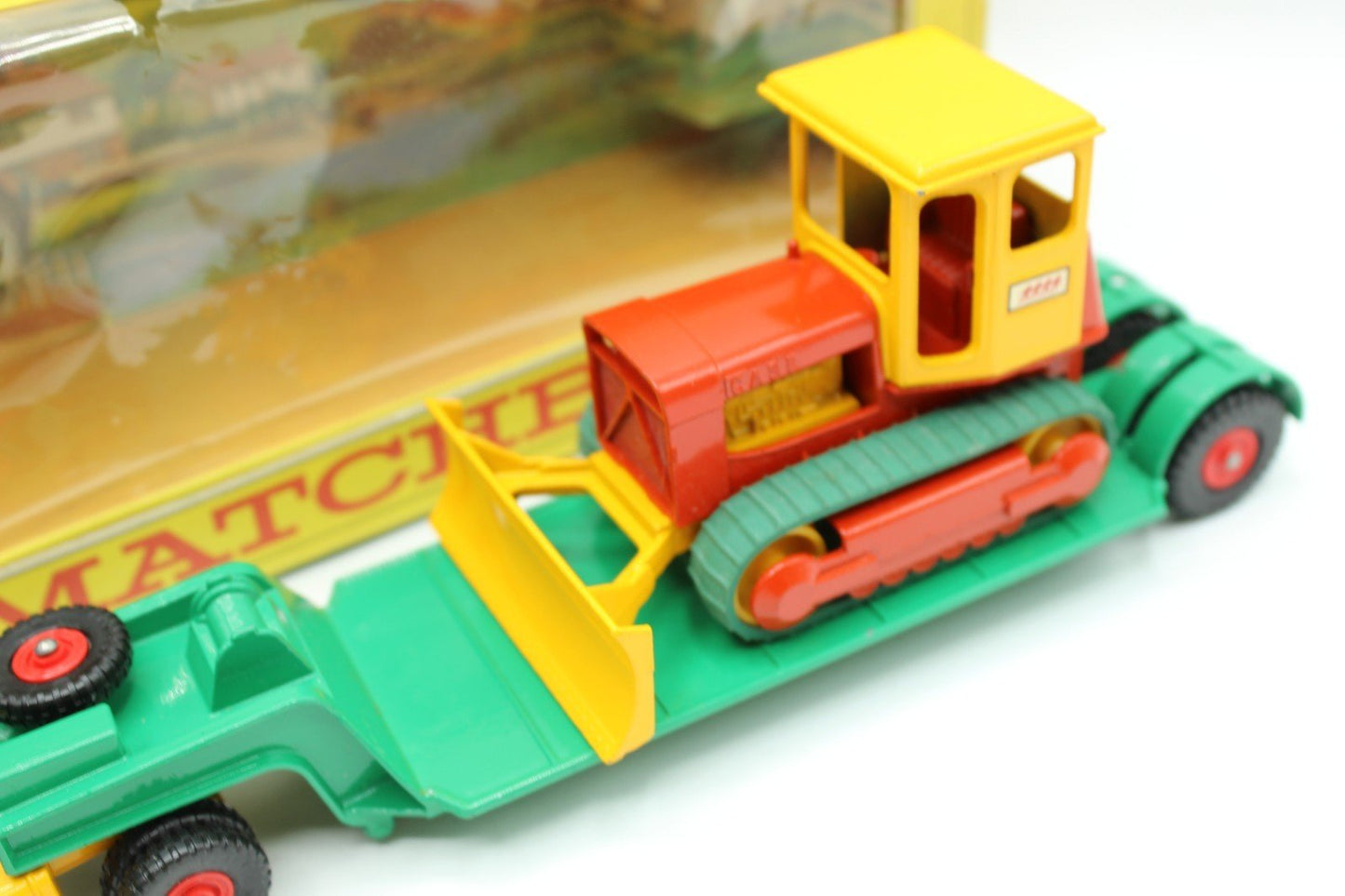 Matchbox Lesney King Size K - 17 Dyson Low Loader With CASE Tractor Boxed - Magic Matchbox