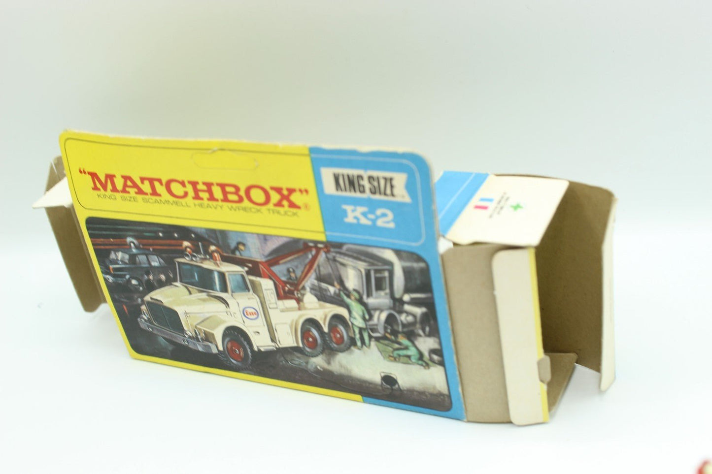 Matchbox Lesney King Size K - 2 Scammell Heavy Wreck Truck White with AMBER Window - Magic Matchbox