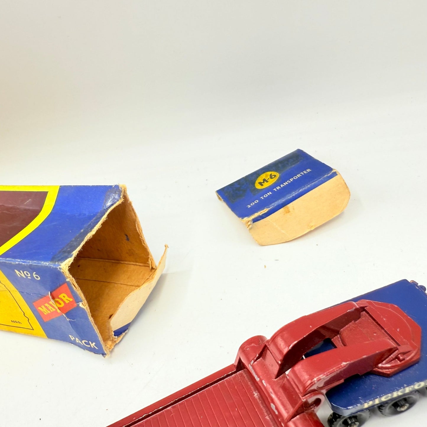 Matchbox Lesney M - 6 200 Ton Transporter Pickfords Major Pack Damaged Box - Magic Matchbox