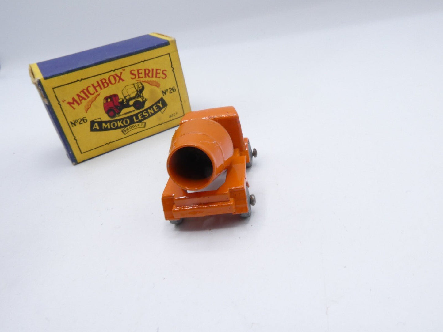 Matchbox Lesney No.26a ERF Cement Mixer - Near Mint & Boxed - Metal Wheels - Magic Matchbox