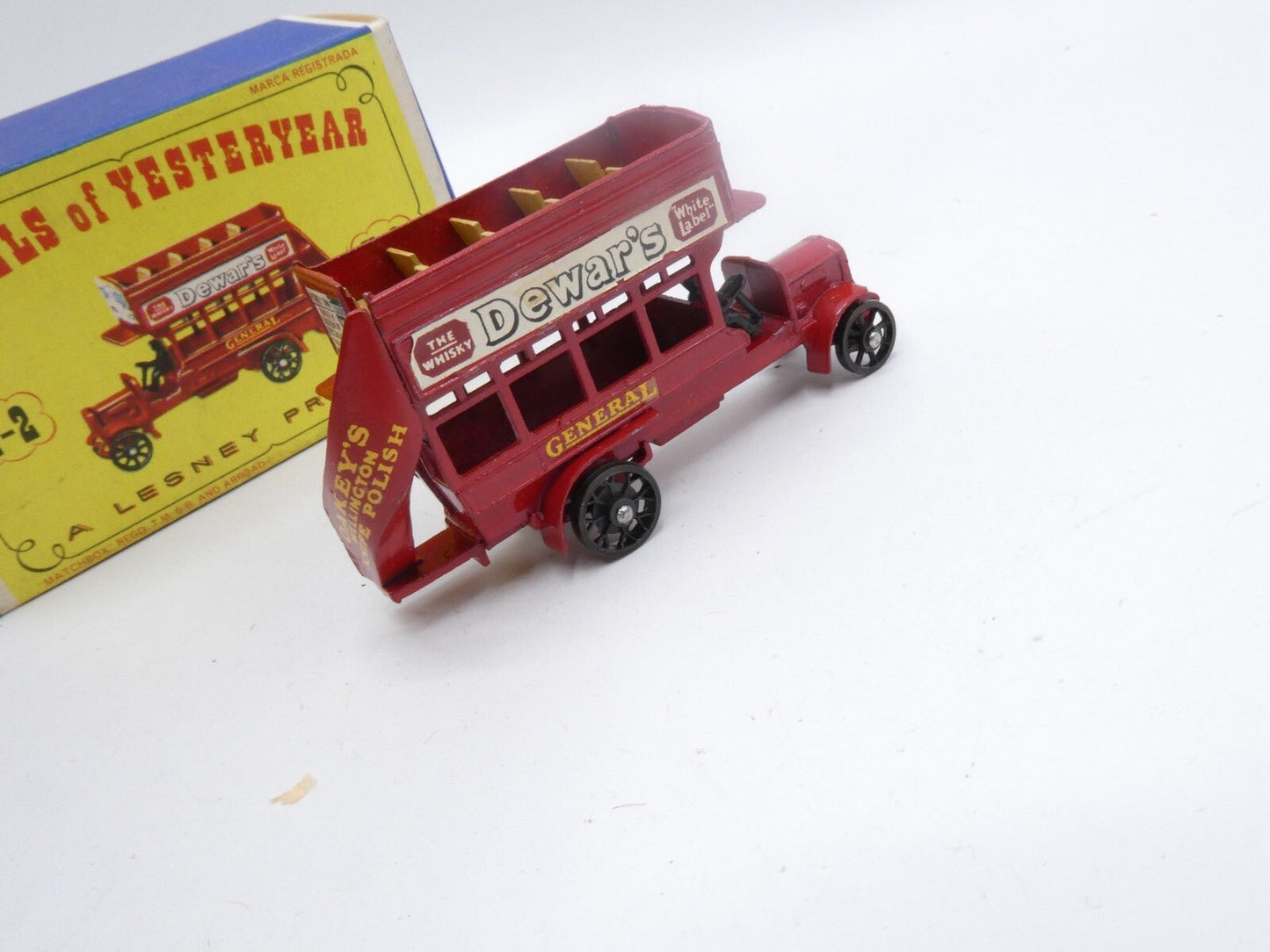 Matchbox Models of Yesteryear Y - 2 Type Bus BLACK WHEELS & DRIVER Rare Box - Magic Matchbox