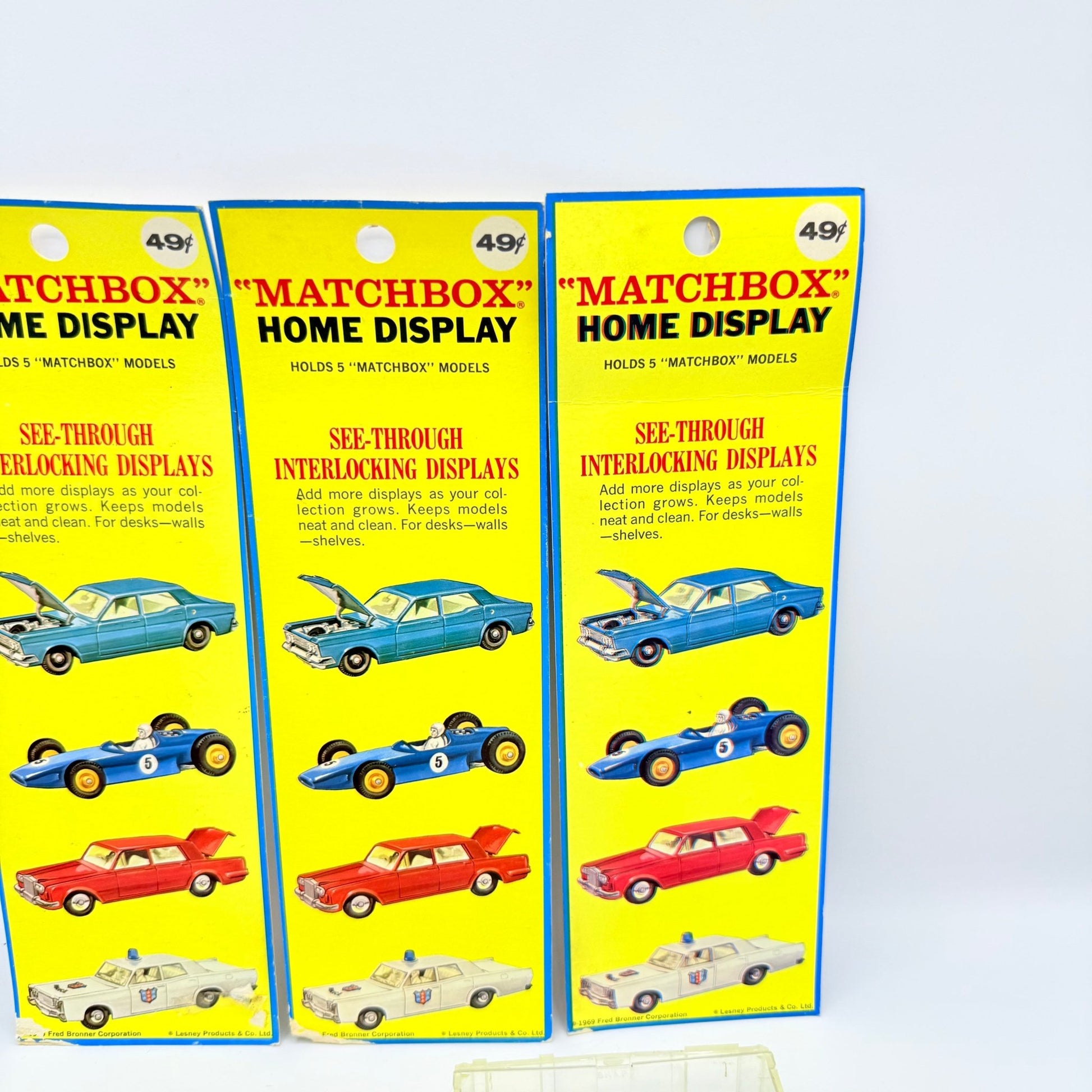 Matchbox Regular Wheels Fred Bronner Corporation US issue display x3 - Magic Matchbox