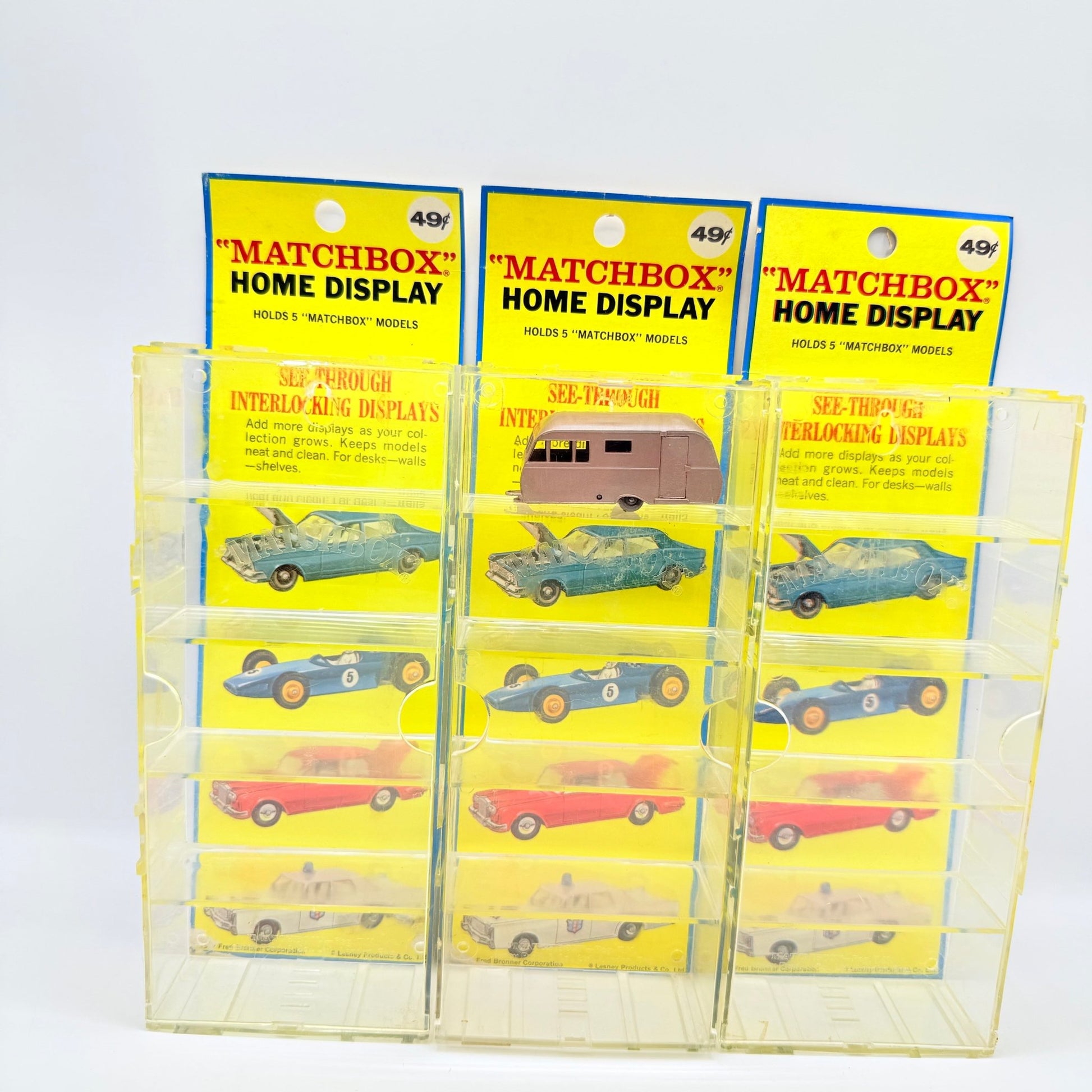 Matchbox Regular Wheels Fred Bronner Corporation US issue display x3 - Magic Matchbox
