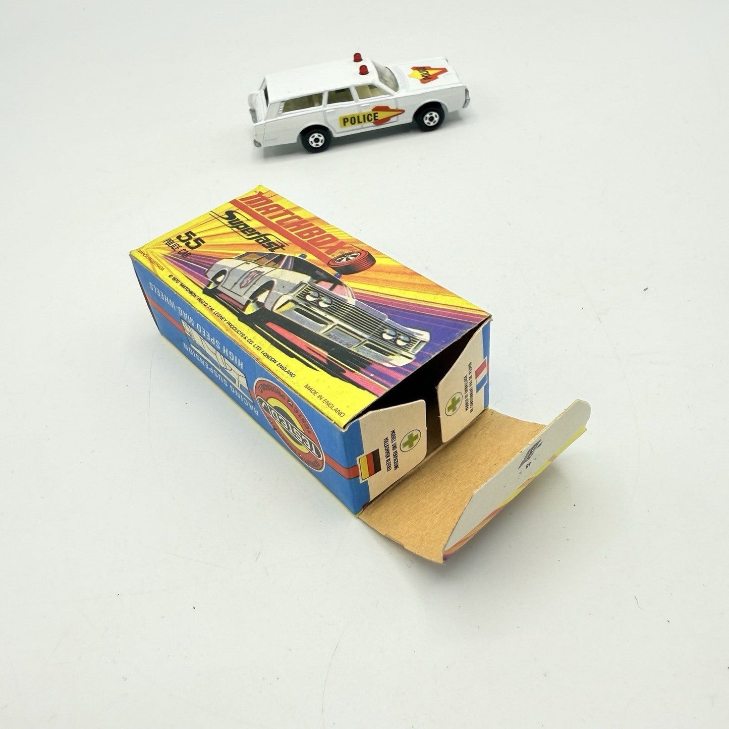 Matchbox Superfast 55 Mercury Police Station Wagon with Bonnet & Door Labels - Magic Matchbox