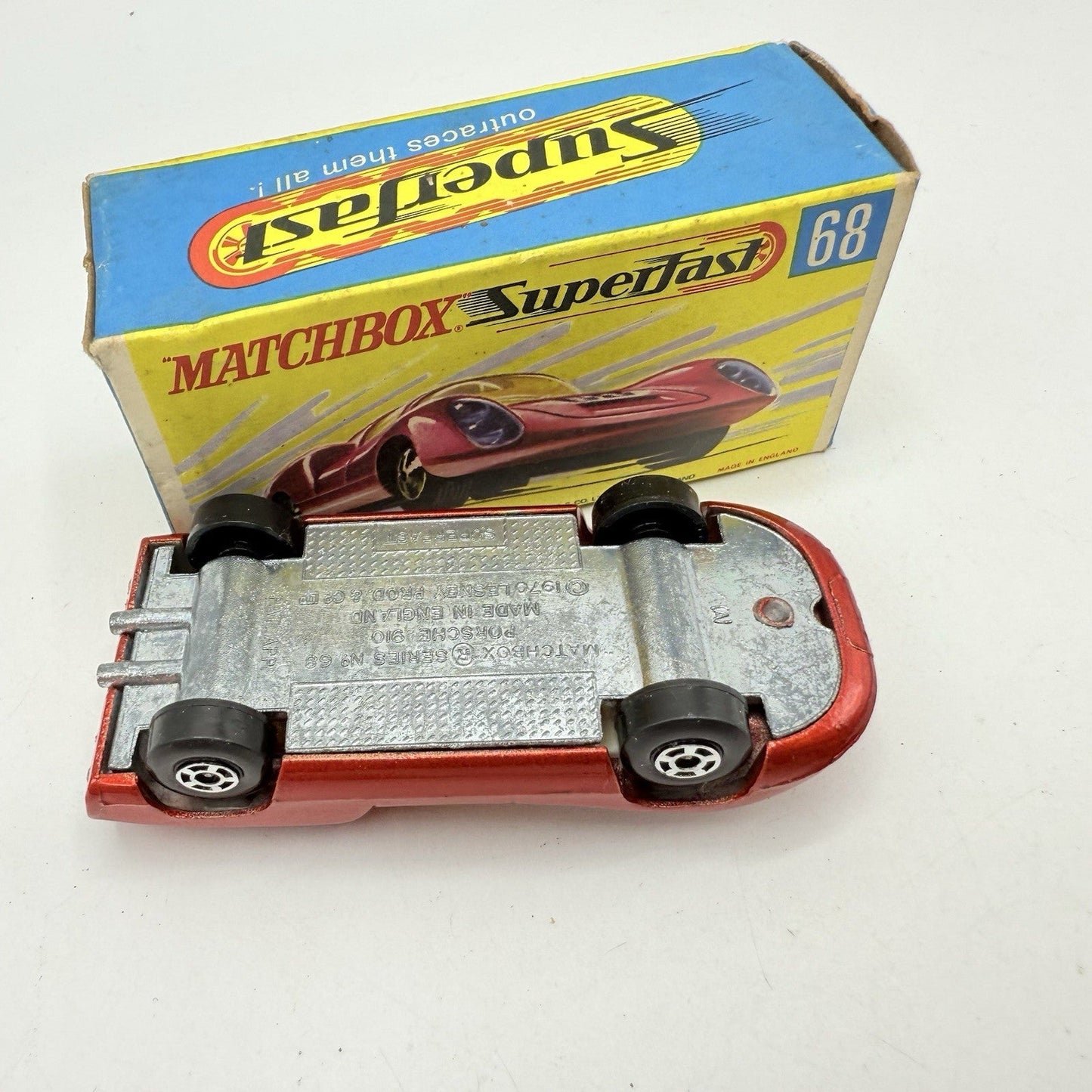 Matchbox Superfast 68 Porsche 910 With 68 Label Very Close To Mint - Magic Matchbox