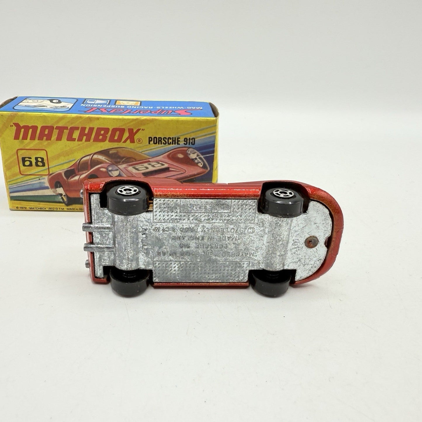 Matchbox Superfast 68 Porsche 910 With 68 Label Very Close To Mint - Magic Matchbox