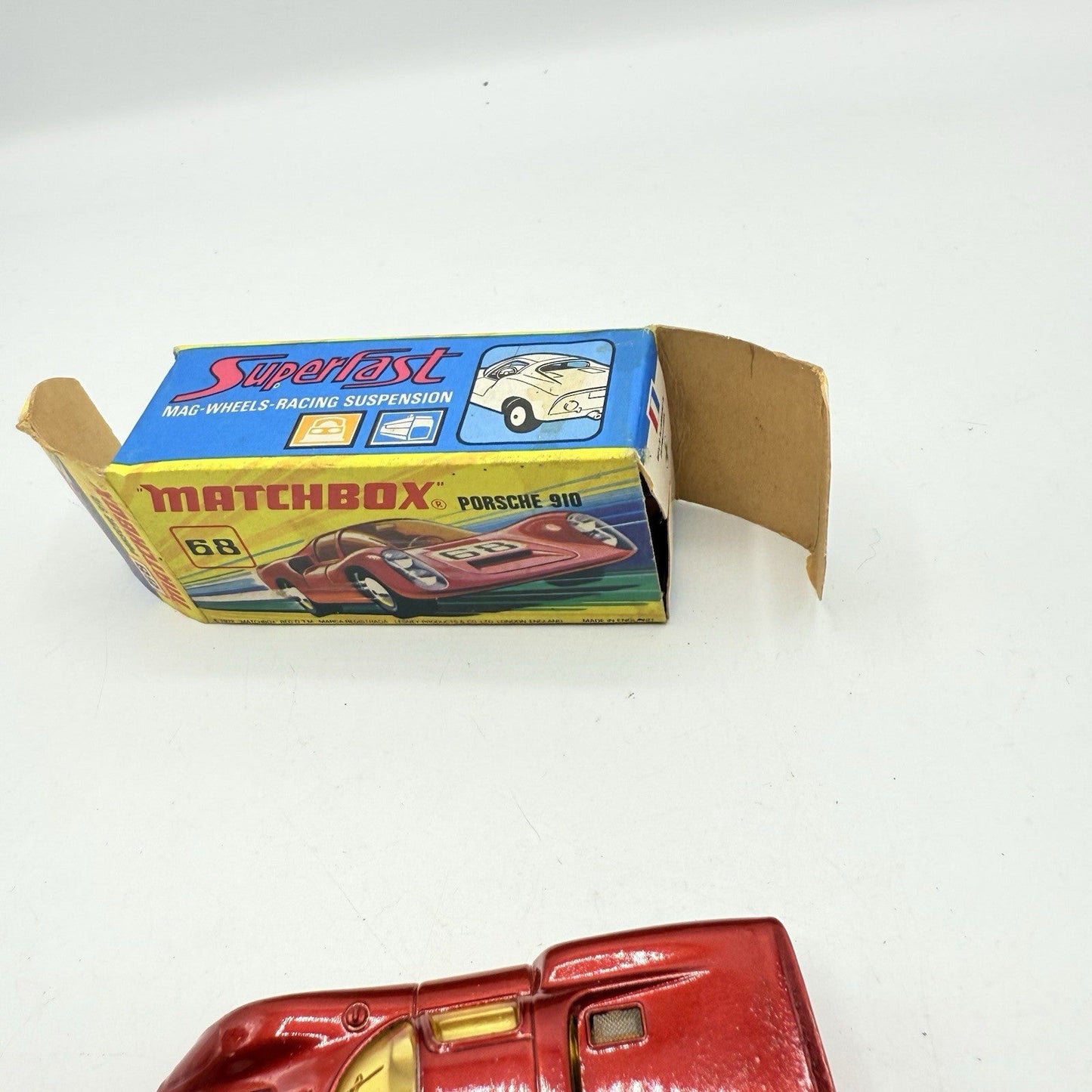 Matchbox Superfast 68 Porsche 910 With 68 Label Very Close To Mint - Magic Matchbox