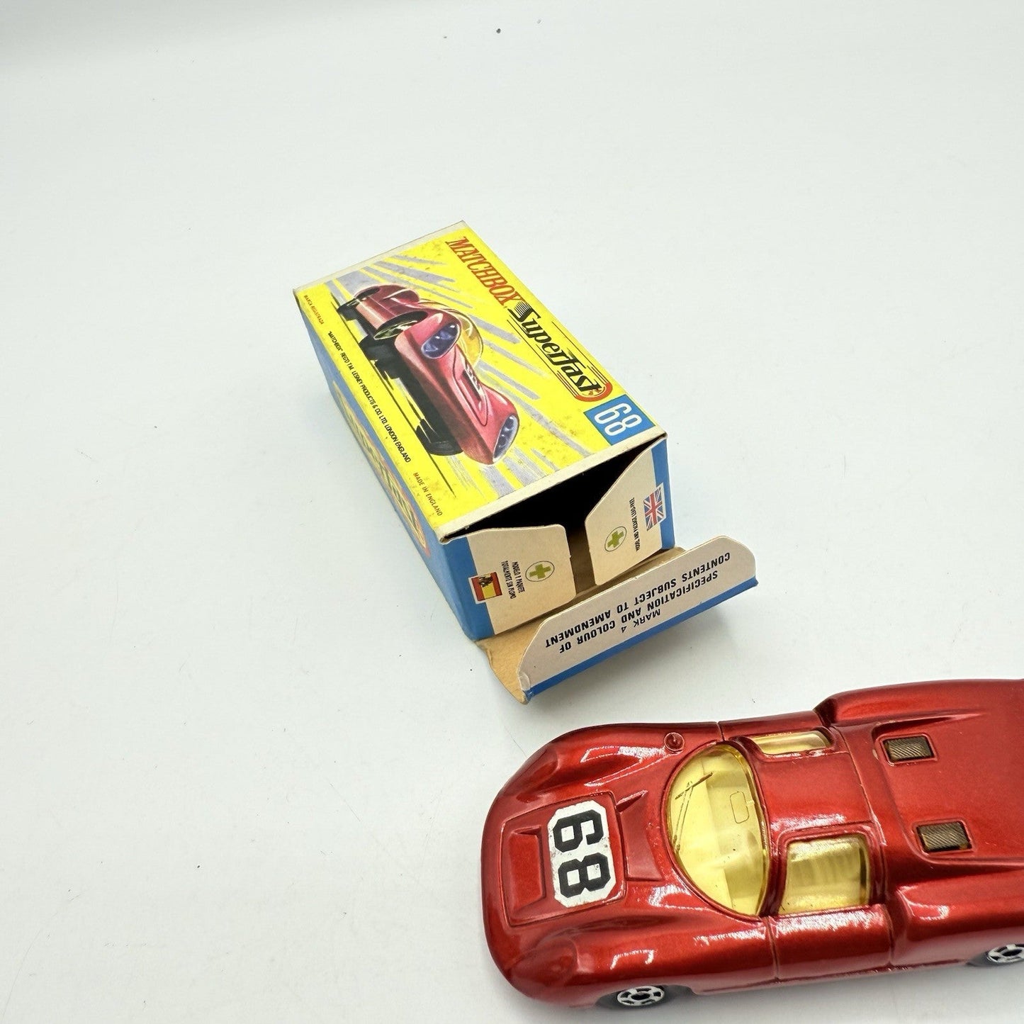 Matchbox Superfast 68 Porsche 910 With 68 Label Very Close To Mint - Magic Matchbox