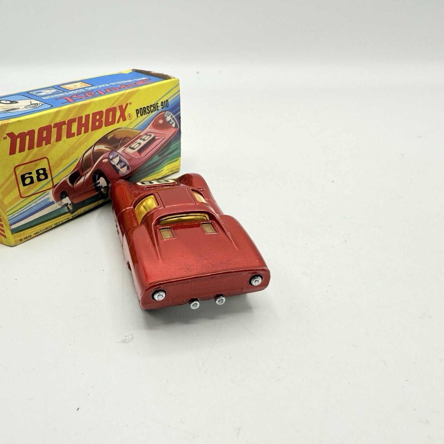 Matchbox Superfast 68 Porsche 910 With 68 Label Very Close To Mint - Magic Matchbox