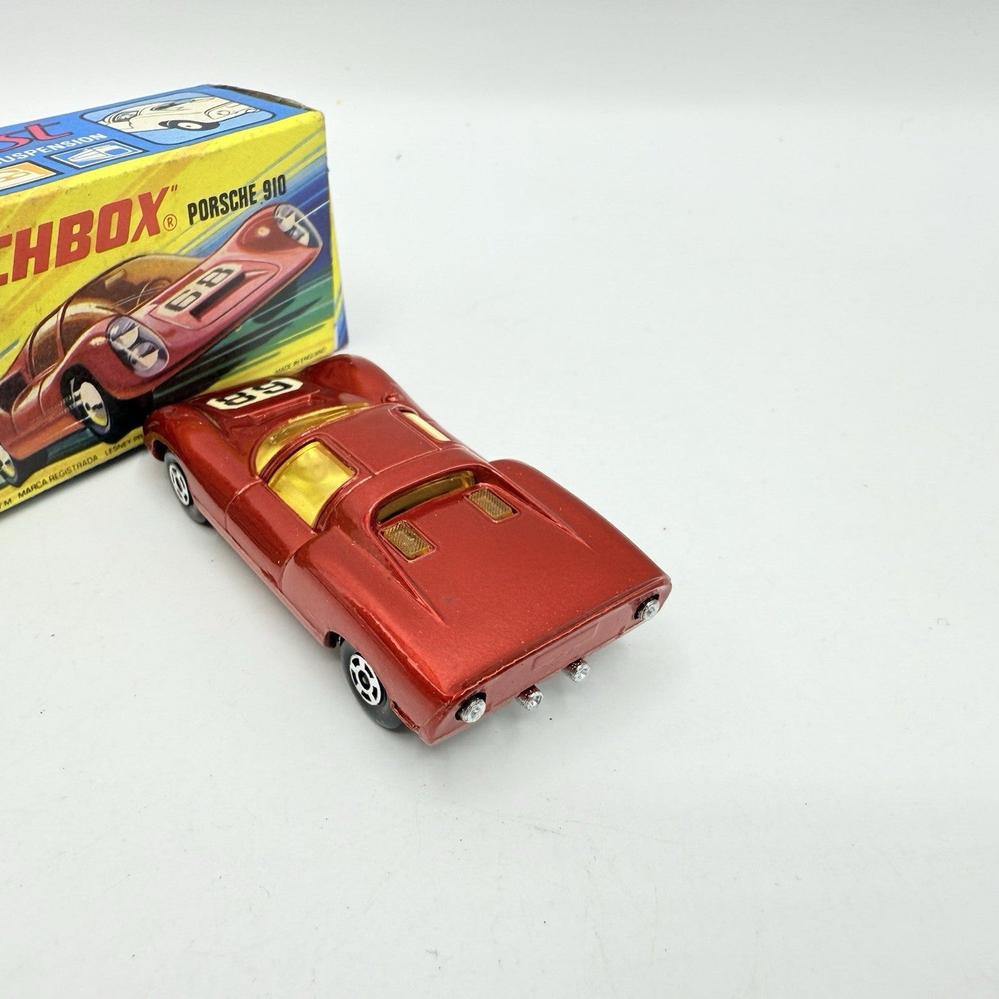 Matchbox Superfast 68 Porsche 910 With 68 Label Very Close To Mint - Magic Matchbox