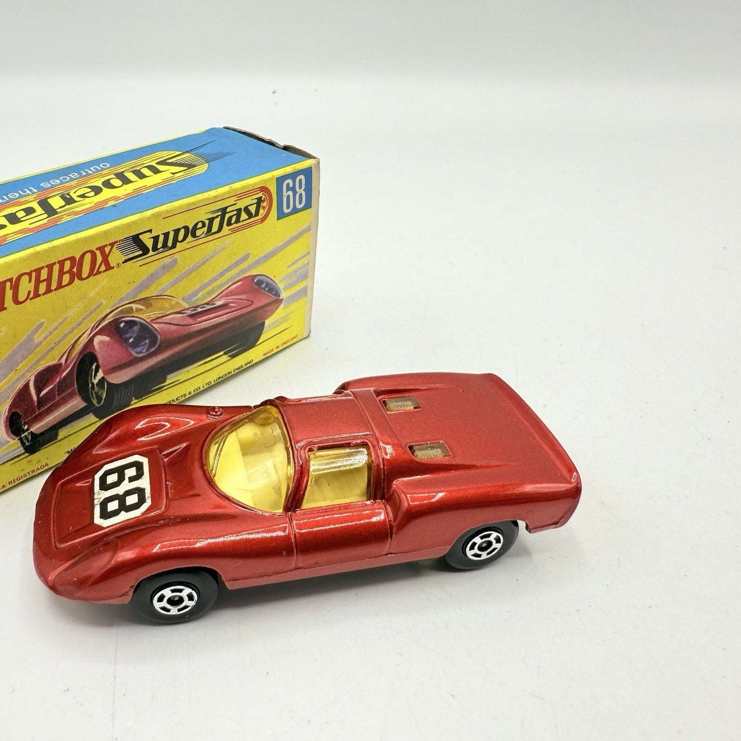 Matchbox Superfast 68 Porsche 910 With 68 Label Very Close To Mint - Magic Matchbox