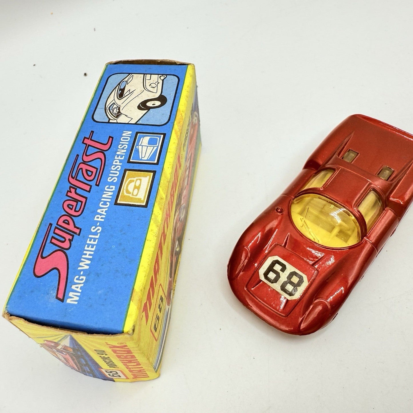 Matchbox Superfast 68 Porsche 910 With 68 Label Very Close To Mint - Magic Matchbox