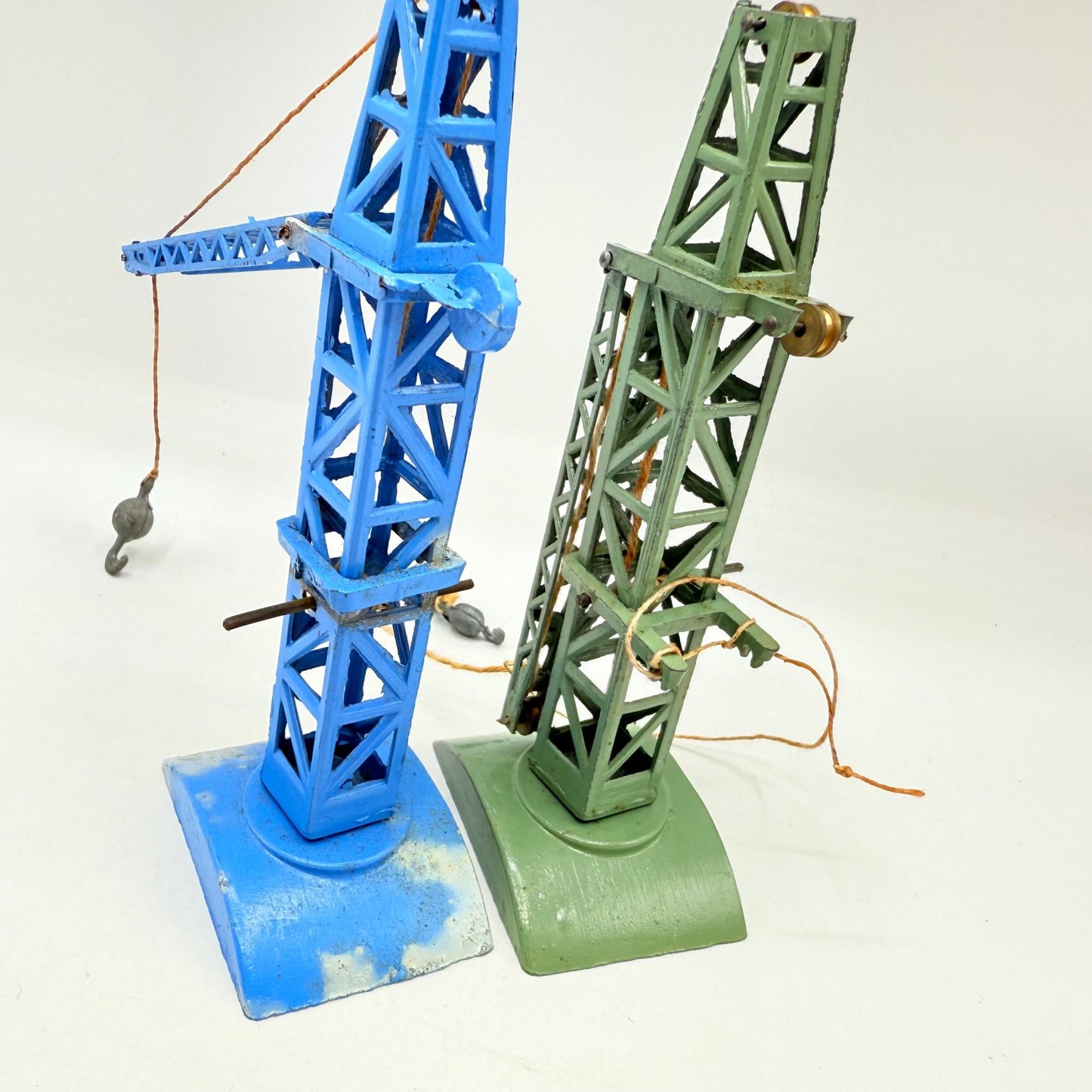 Moko Toys Builders Cranes In Blue & Rare Green - Magic Matchbox