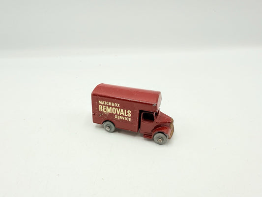 Matchbox Lesney 17a Maroon Bedford Matchbox Removal Services Van VG Unboxed