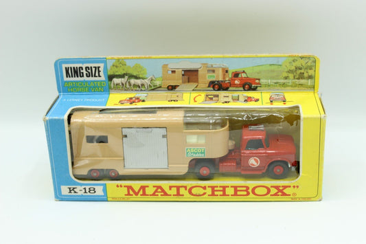 Lesney Matchbox King Size K - 18 Articulated Dodge Horse Box - Boxed - Magic Matchbox