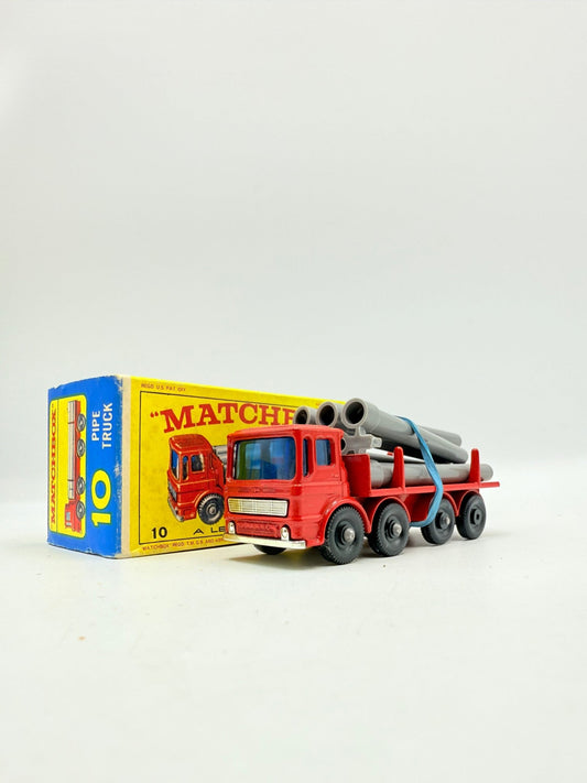 Matchbox Lesney 10d Leyland Pipe Truck Pipes (7) & E4 Box - Magic Matchbox