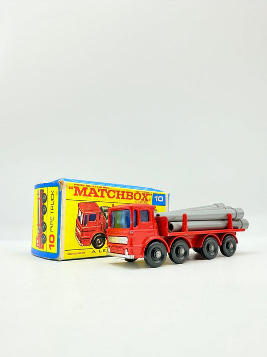 Matchbox Lesney 10d Leyland Pipe Truck Pipes (7) & F Box - Magic Matchbox