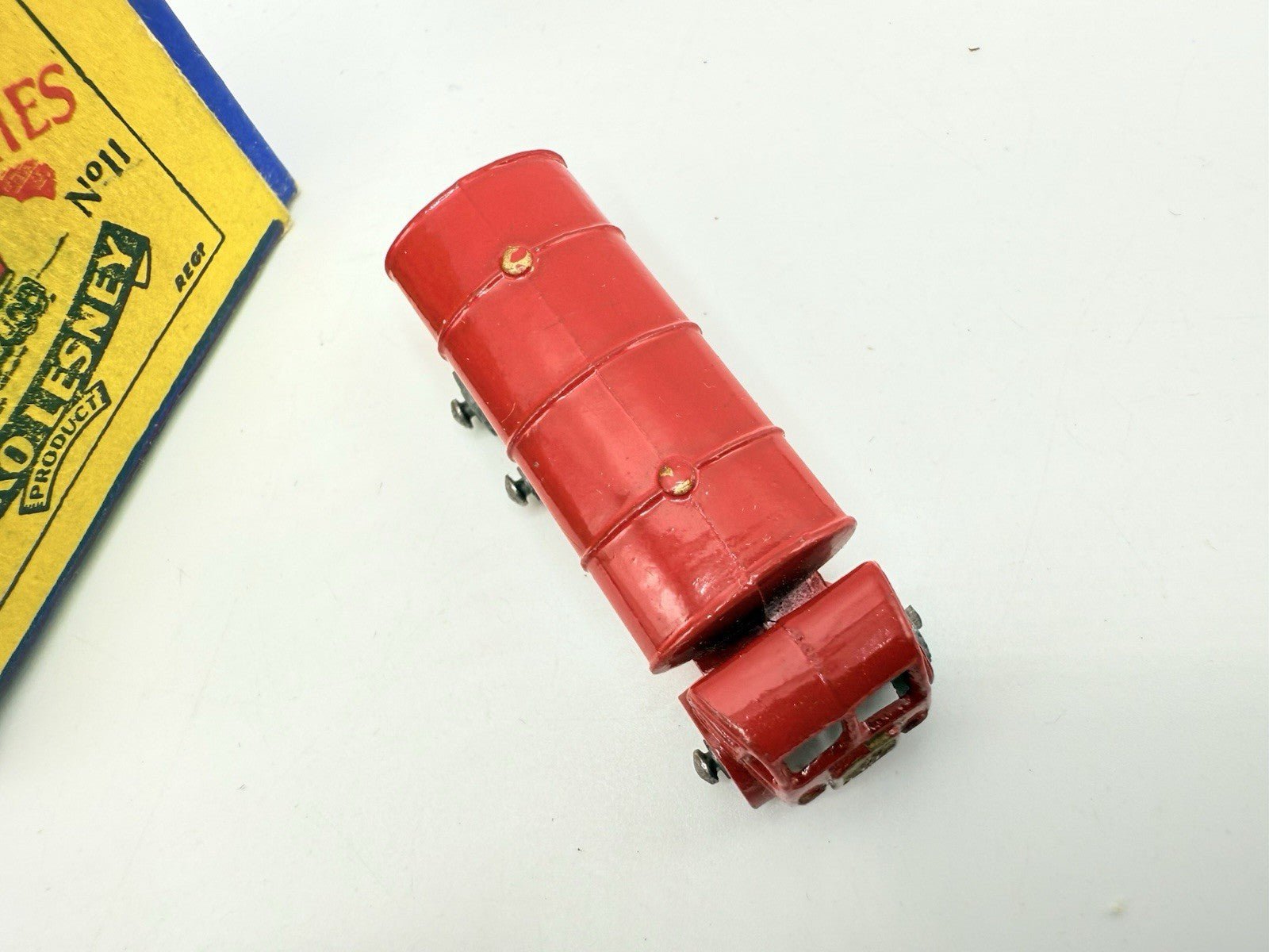Matchbox Lesney 11a E.R.F. Road Tanker In Red Near Mint & Boxed - Smaller Decal - Magic Matchbox