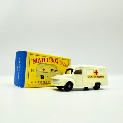 Matchbox Lesney 14c Bedford Lomas Ambulance BPW - Magic Matchbox