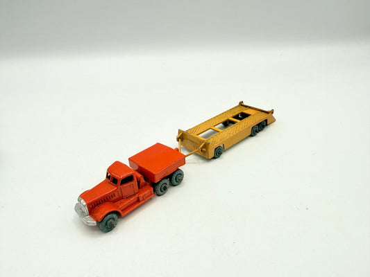 Matchbox Lesney 15A Diamond T Prime Mover Mover & 16A Transporter Trailer RARE without silver trim - Magic Matchbox