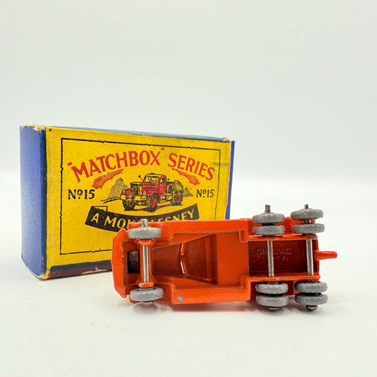 Matchbox Lesney 15a Diamond T Prime Mover RARE 10 GREY PLASTIC WHEELS! - Magic Matchbox