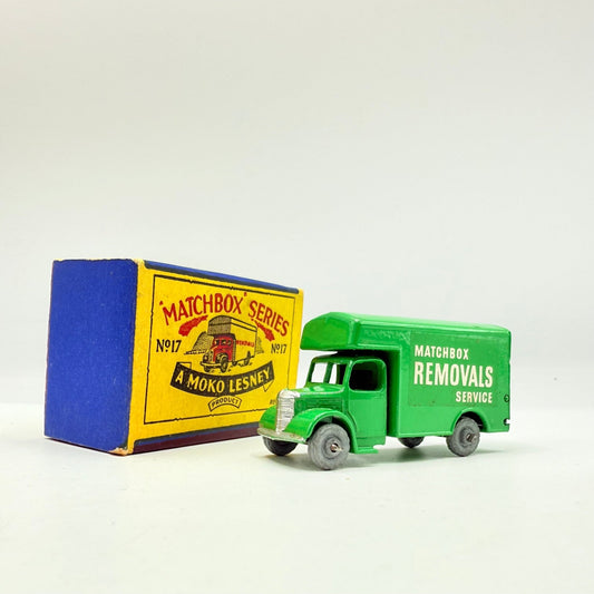 Matchbox Lesney 17a Bedford Removal Van In Green MW - Magic Matchbox