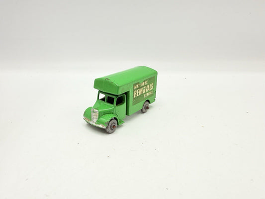 Matchbox Lesney 17a Bedford Removal Van In Green MW - Good Unboxed Model - Magic Matchbox