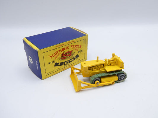 Matchbox Lesney 18c Caterpillar Bulldozer Metal Rollers - Magic Matchbox