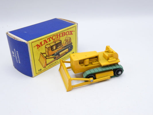 Matchbox Lesney 18d Caterpillar D8 Bulldozer Black Rollers - Magic Matchbox