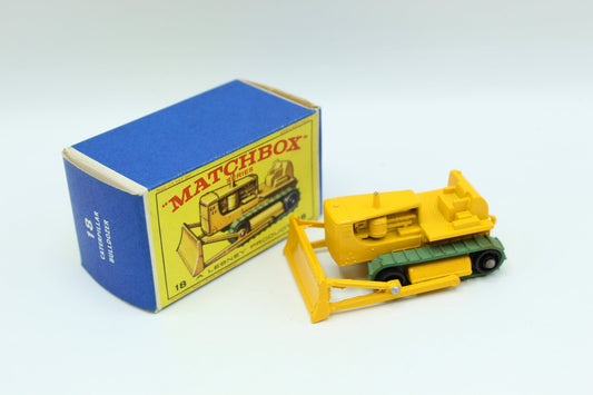 Matchbox Lesney 18d Caterpillar D8 Bulldozer Black Rollers Black Rollers - Magic Matchbox
