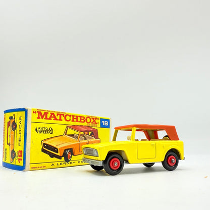 Matchbox Lesney 18e Field Car Red Hubs - Unpainted base - Magic Matchbox