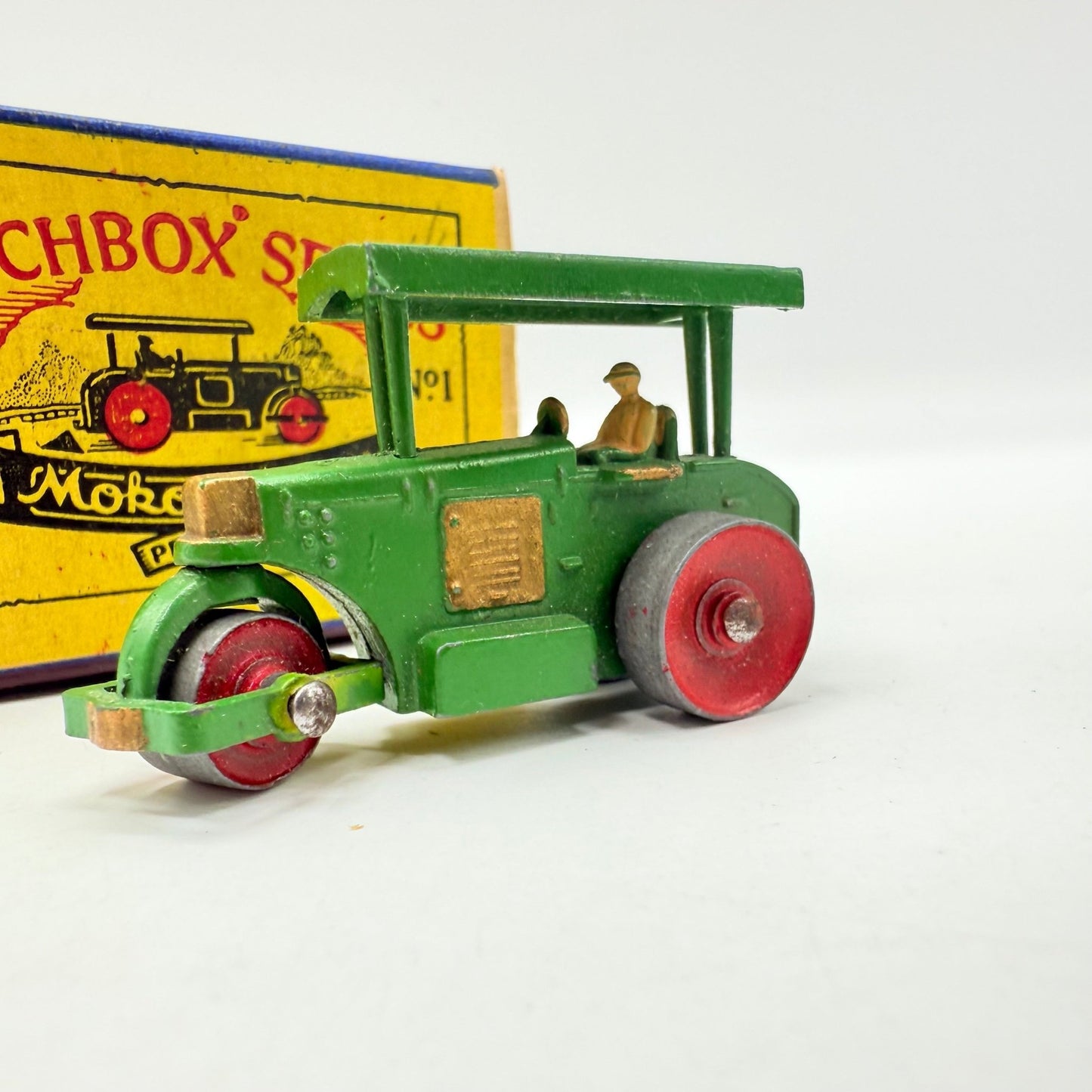 Matchbox Lesney 1a Aveling Barford Diesel Road Roller with CURVED canopy ends - Magic Matchbox