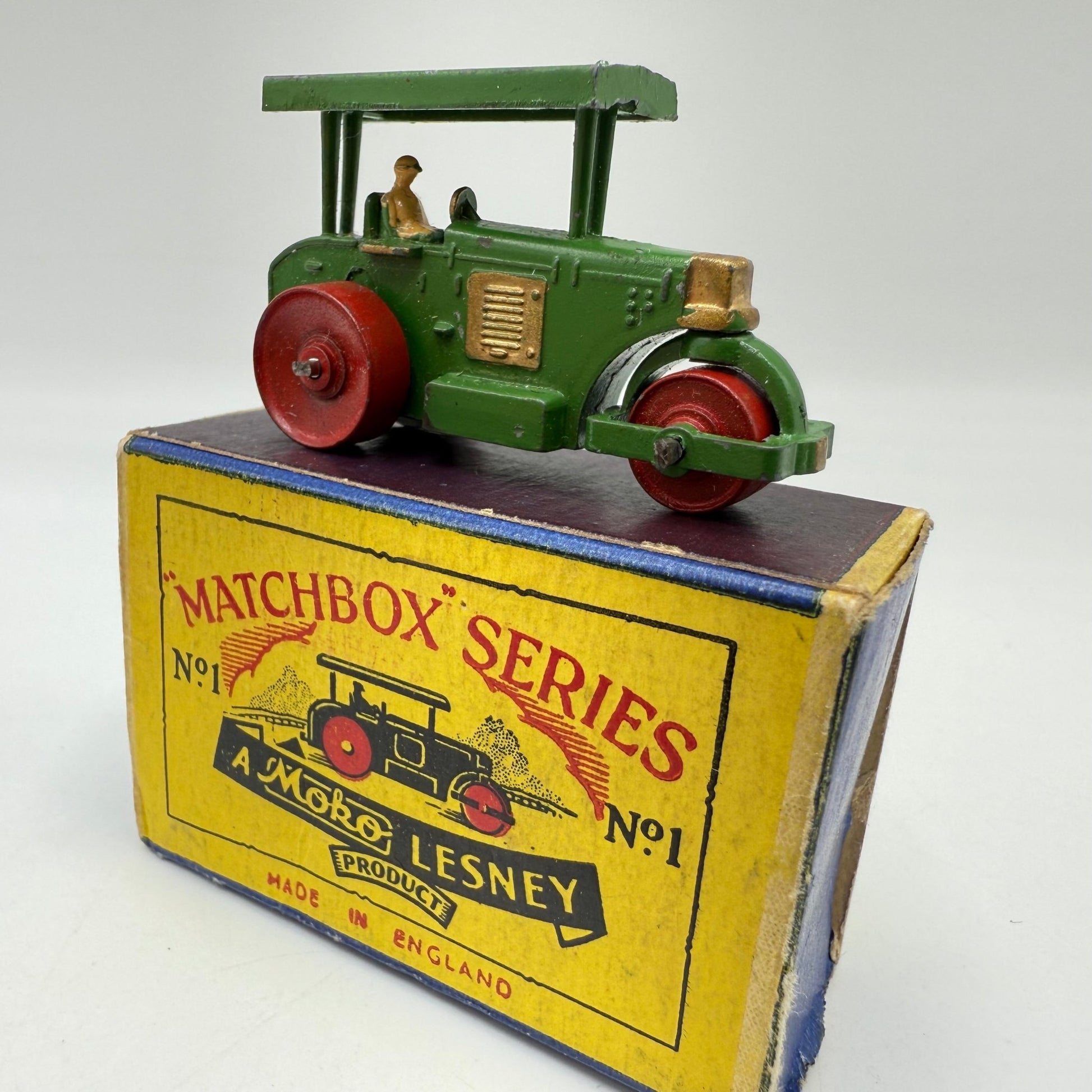 Matchbox Lesney 1a Aveling Barford Diesel Road Roller with CURVED canopy ends - Magic Matchbox