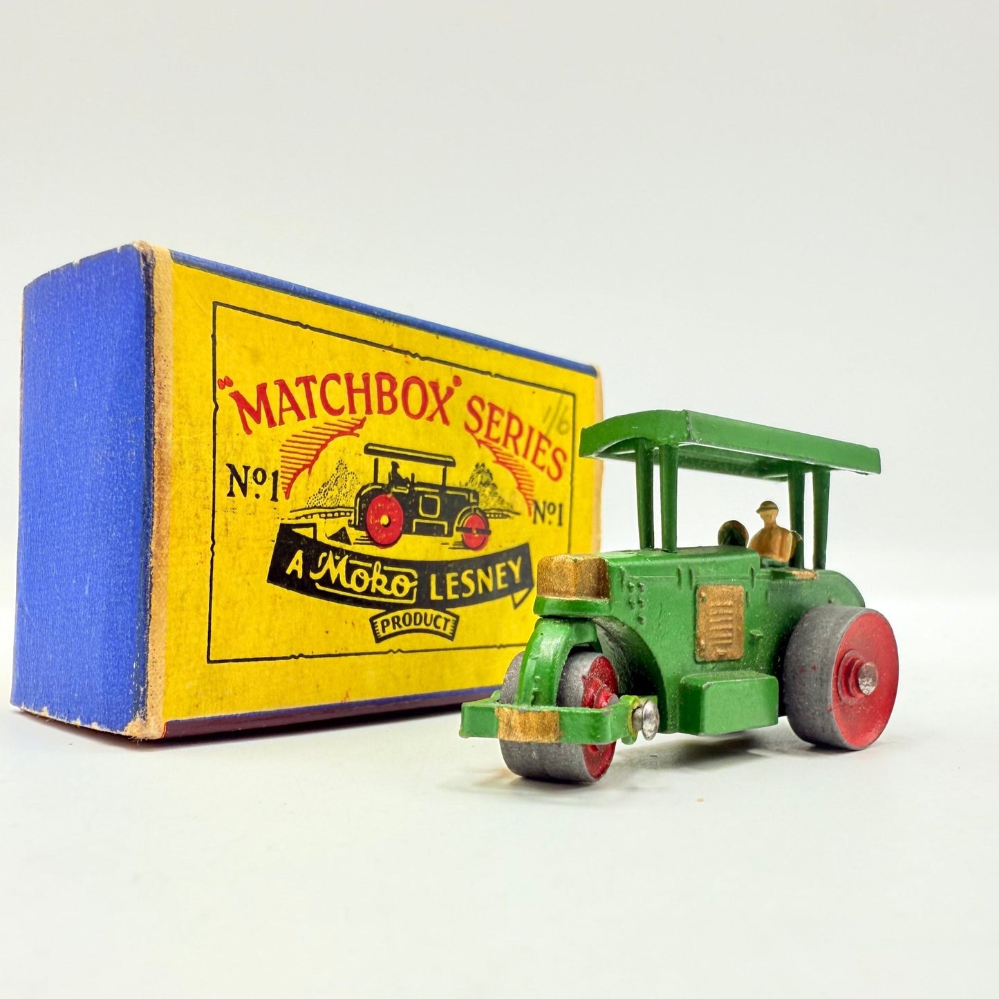 Matchbox Lesney 1a Aveling Barford Diesel Road Roller with CURVED canopy ends - Magic Matchbox