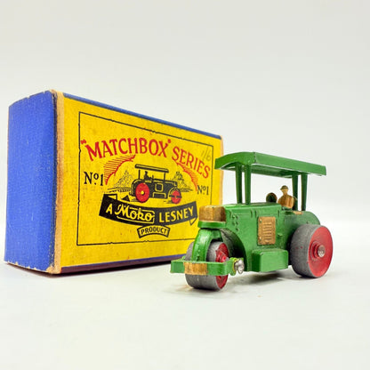 Matchbox Lesney 1a Aveling Barford Diesel Road Roller with CURVED canopy ends - Magic Matchbox
