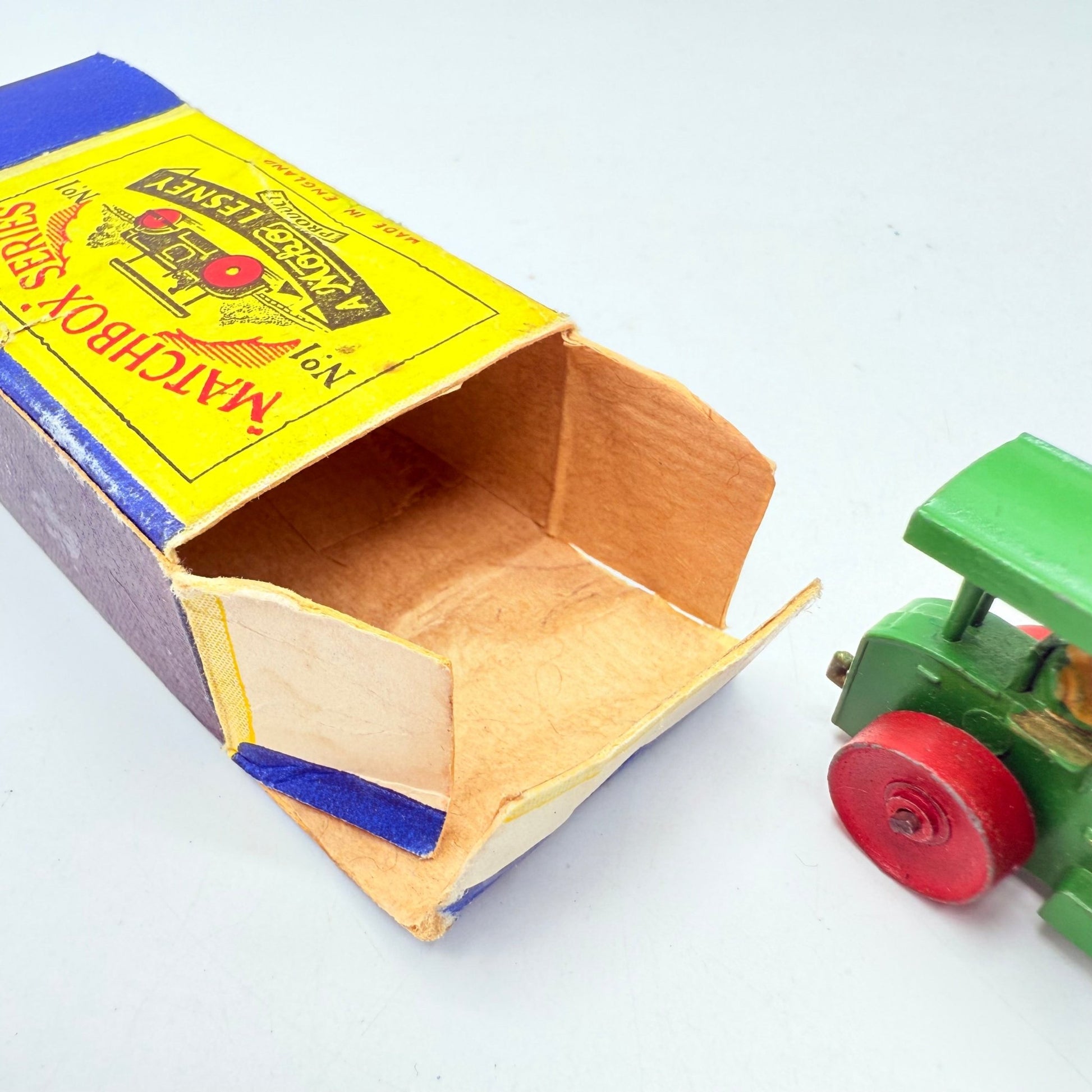 Matchbox Lesney 1a Aveling Barford Diesel Road Roller with Repaired Script Box - Magic Matchbox