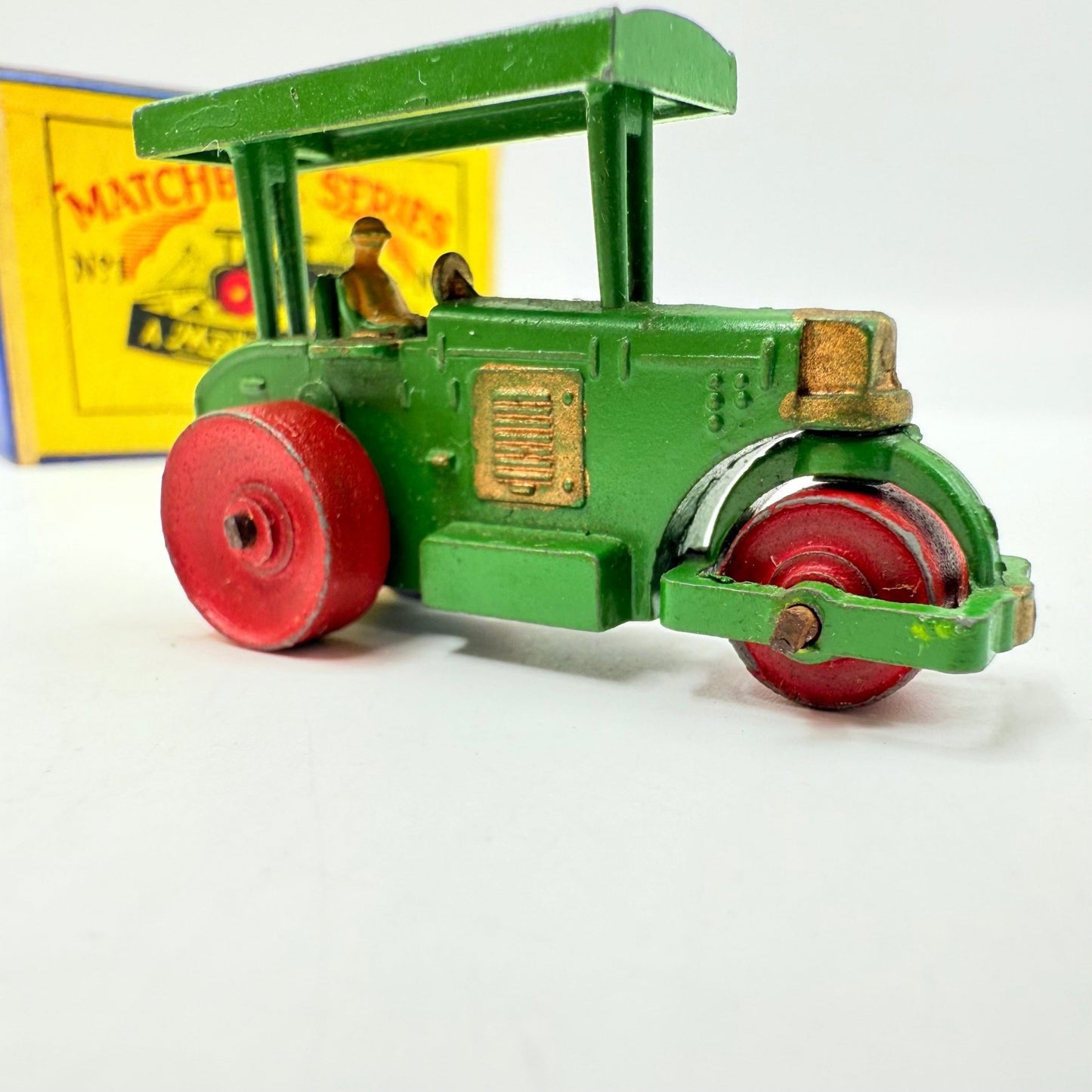 Matchbox Lesney 1a Road Roller with Rare SCRIPT BOX - Magic Matchbox