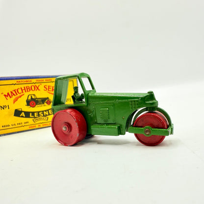 Matchbox Lesney 1c Road Roller Darker Green - Magic Matchbox