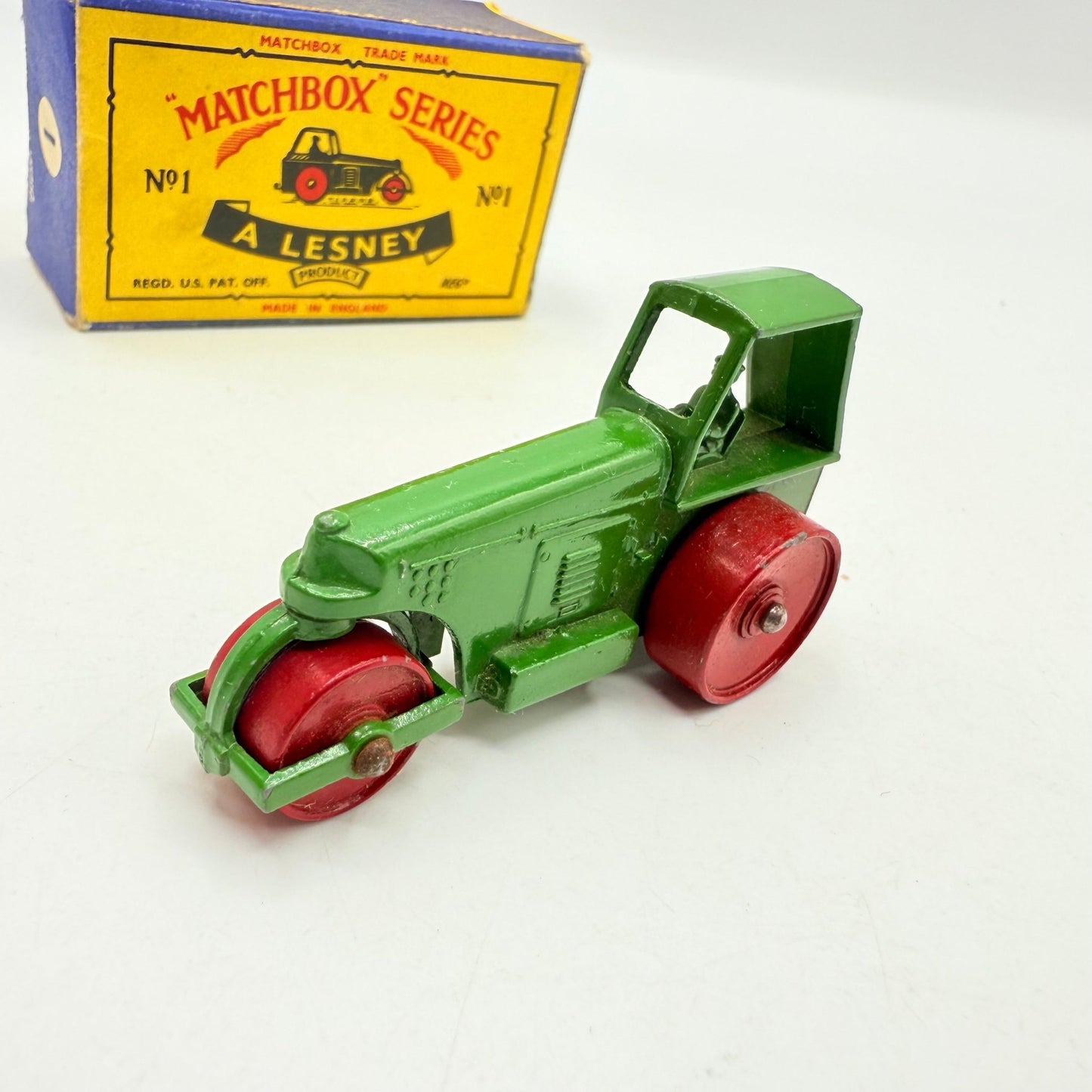 Matchbox Lesney 1c Road Roller Darker Green - Magic Matchbox