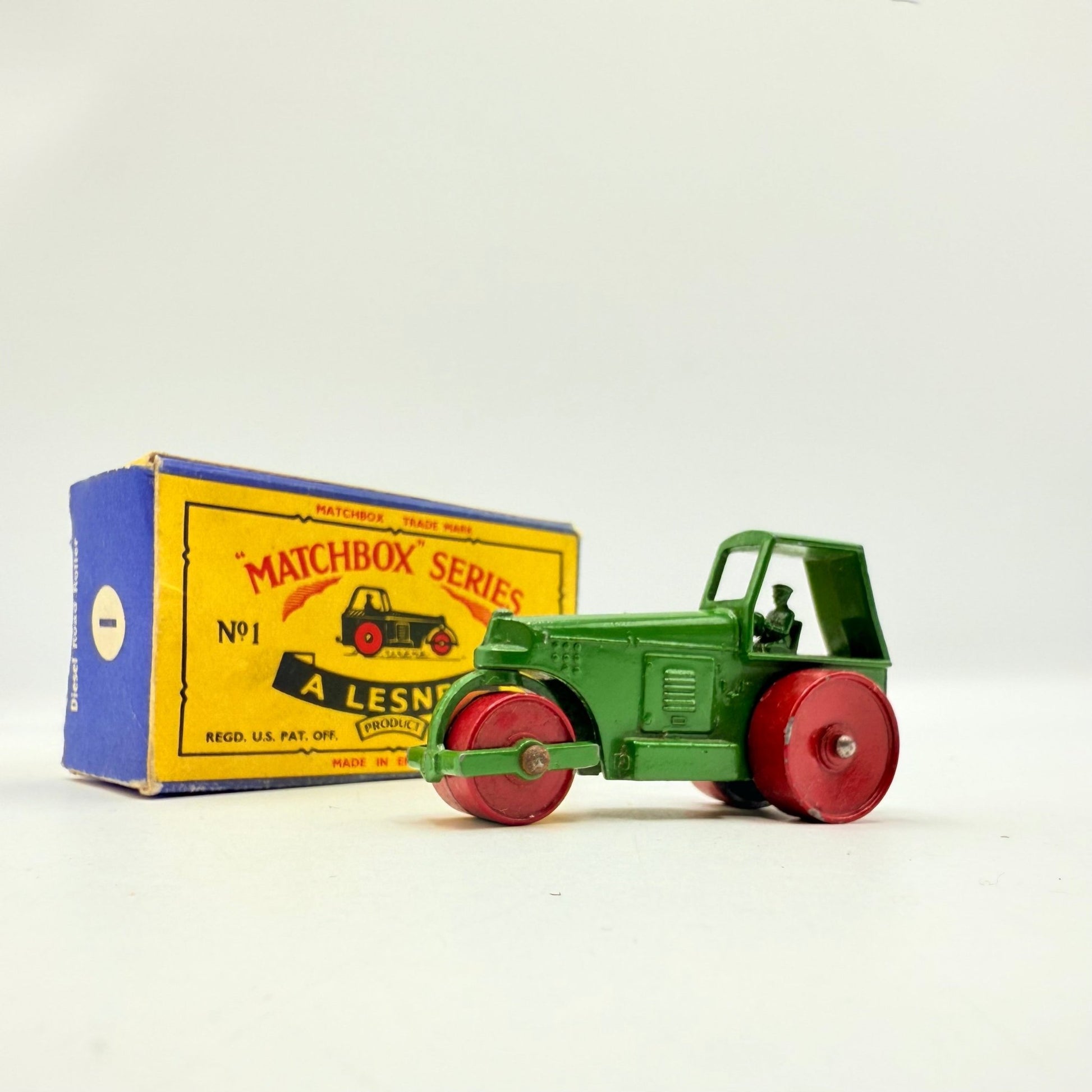 Matchbox Lesney 1c Road Roller Darker Green - Magic Matchbox