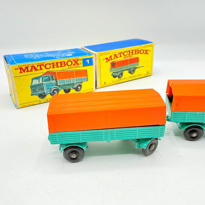 Matchbox Lesney 1e & 2d Mercedes Covered Truck And Trailer - Magic Matchbox