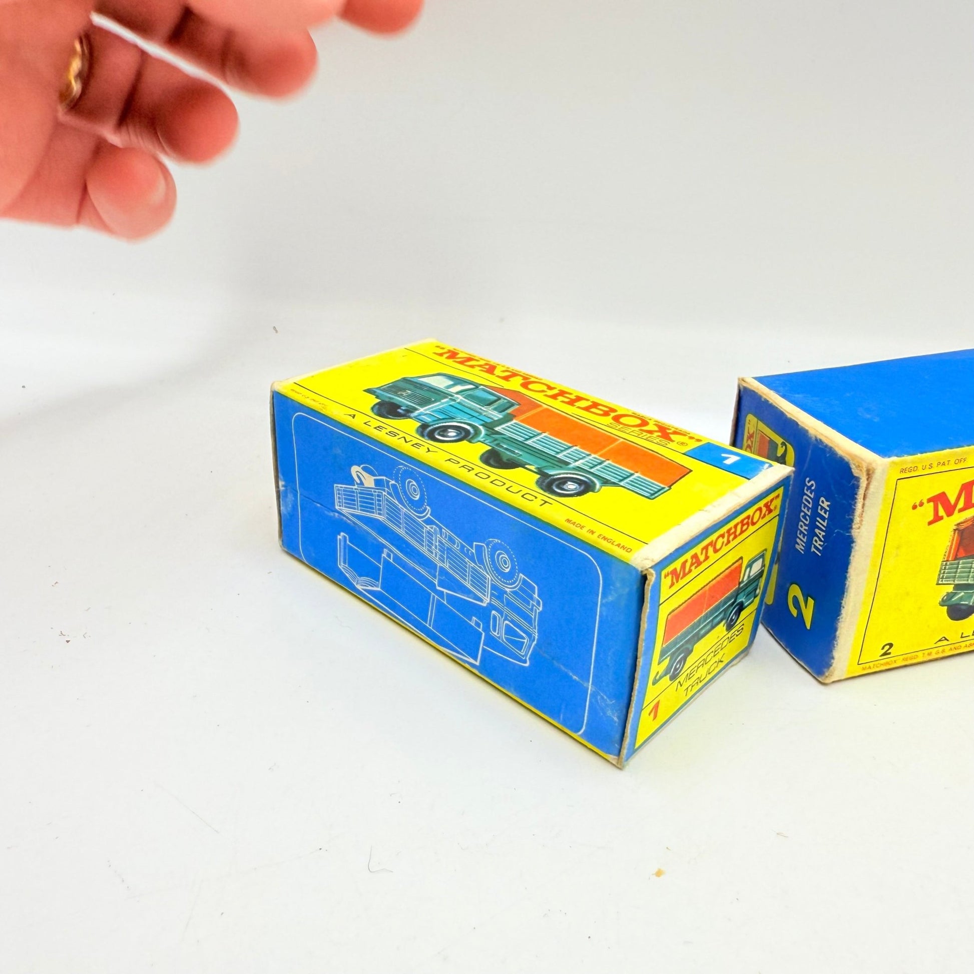 Matchbox Lesney 1e & 2d Mercedes Covered Truck And Trailer - Magic Matchbox