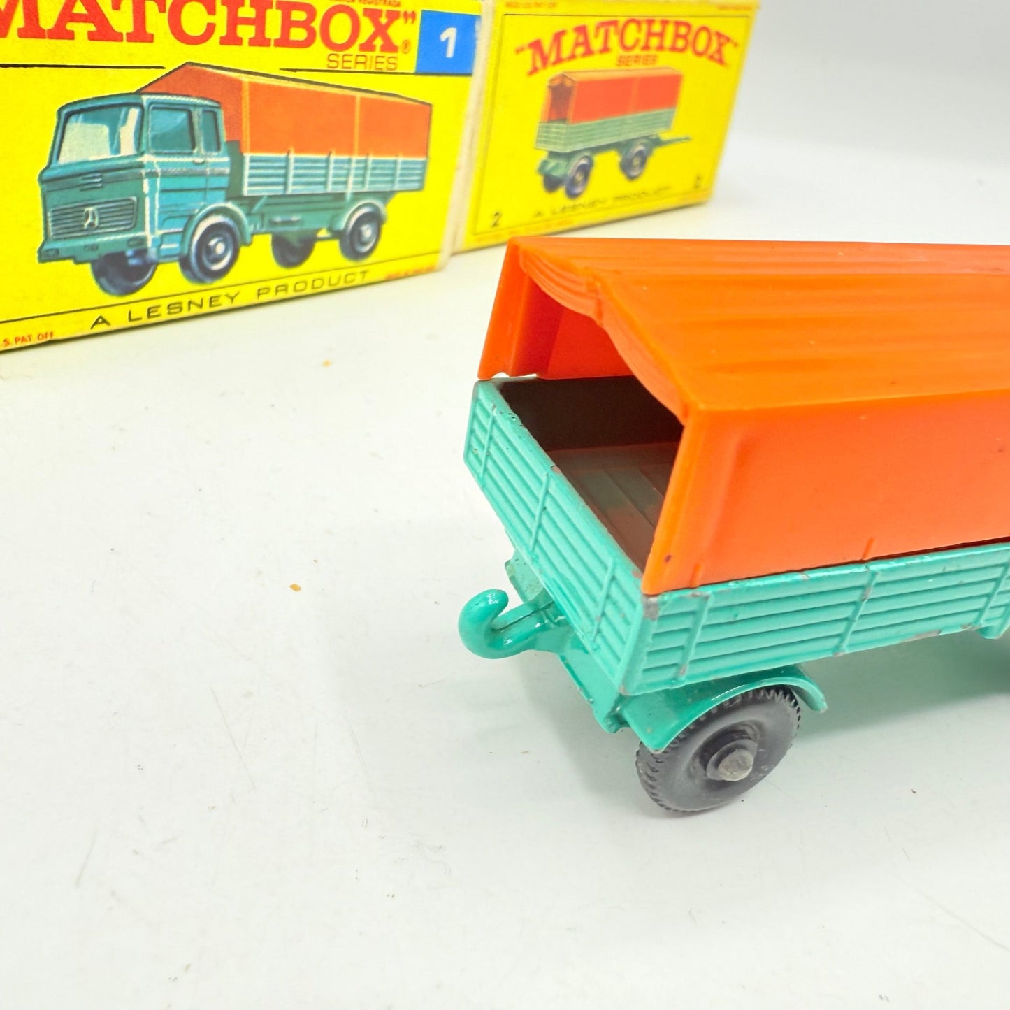 Matchbox Lesney 1e & 2d Mercedes Covered Truck And Trailer - Magic Matchbox