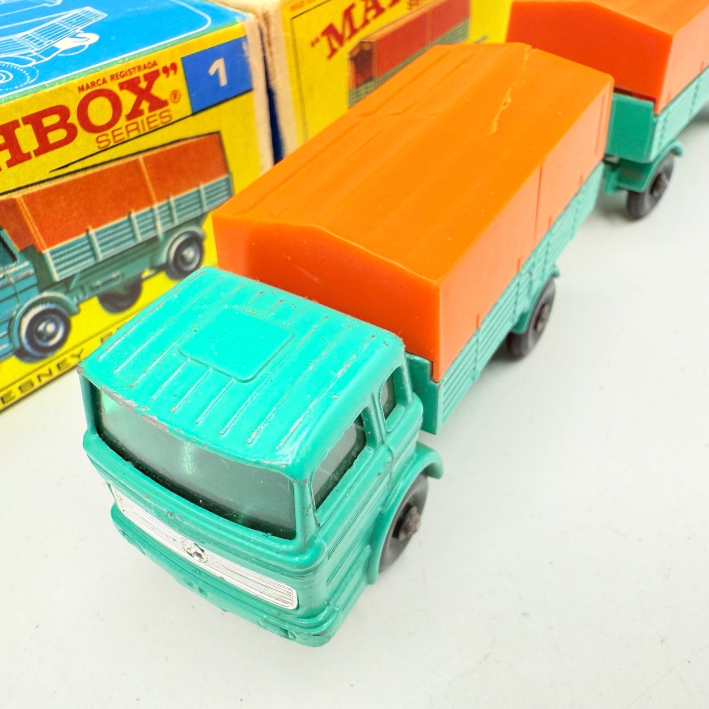 Matchbox Lesney 1e & 2d Mercedes Covered Truck And Trailer - Magic Matchbox