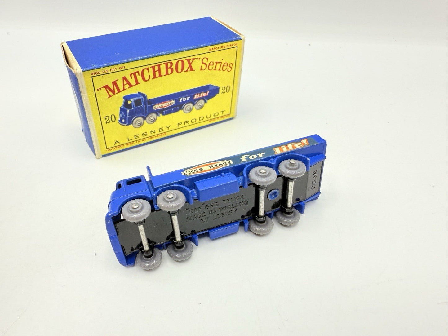 Matchbox Lesney 20b ERF 'Ever Ready' 68G 8 Wheeler Truck Very Near Mint & Boxed - Magic Matchbox