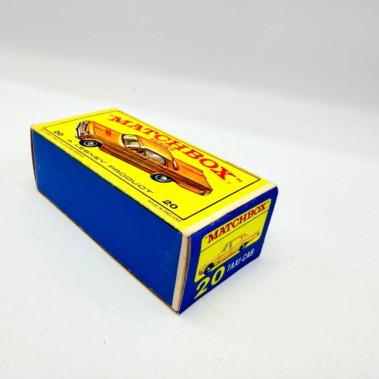 Matchbox Lesney 20c Chevrolet Impala Taxi Empty Box - Magic Matchbox