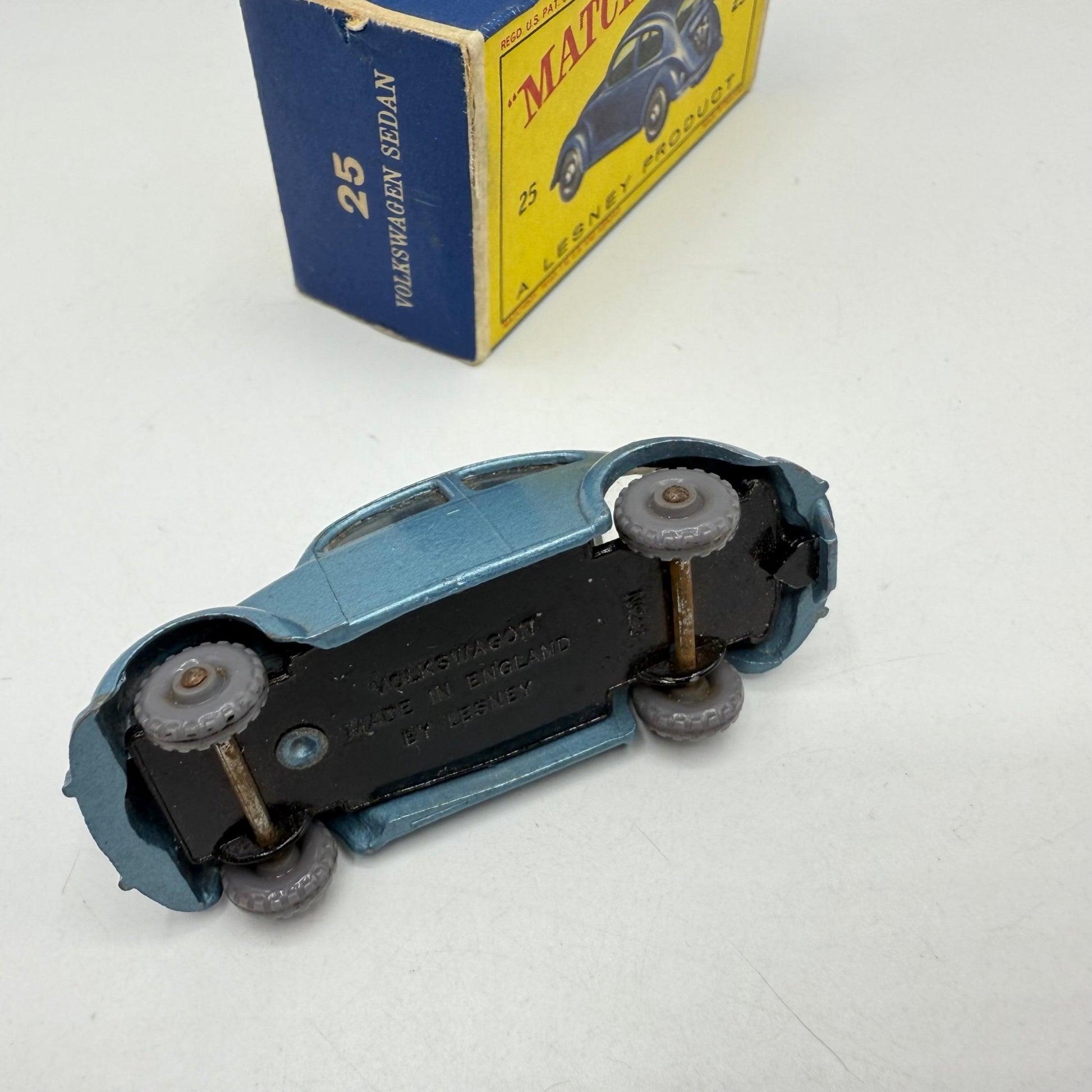 Matchbox Lesney 25b Volkswagen Beetle MIS - SPELT BASE - Magic Matchbox