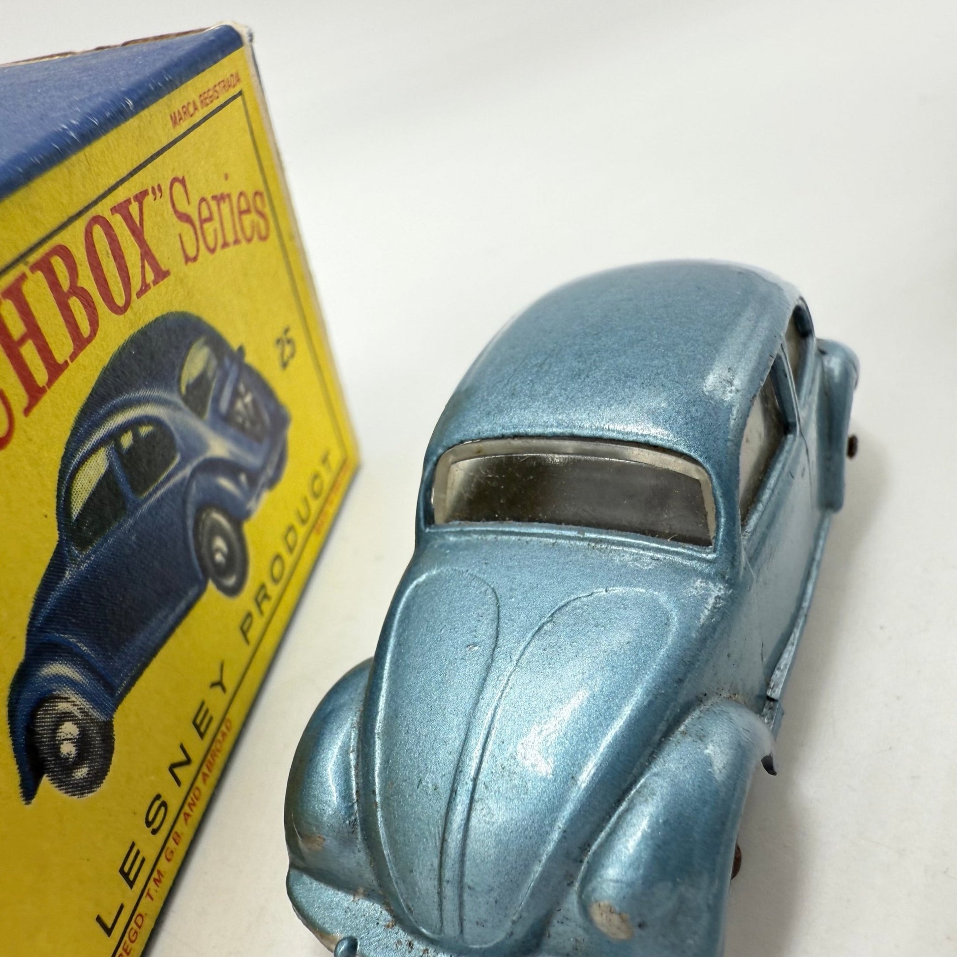Matchbox Lesney 25b Volkswagen Beetle MIS - SPELT BASE - Magic Matchbox