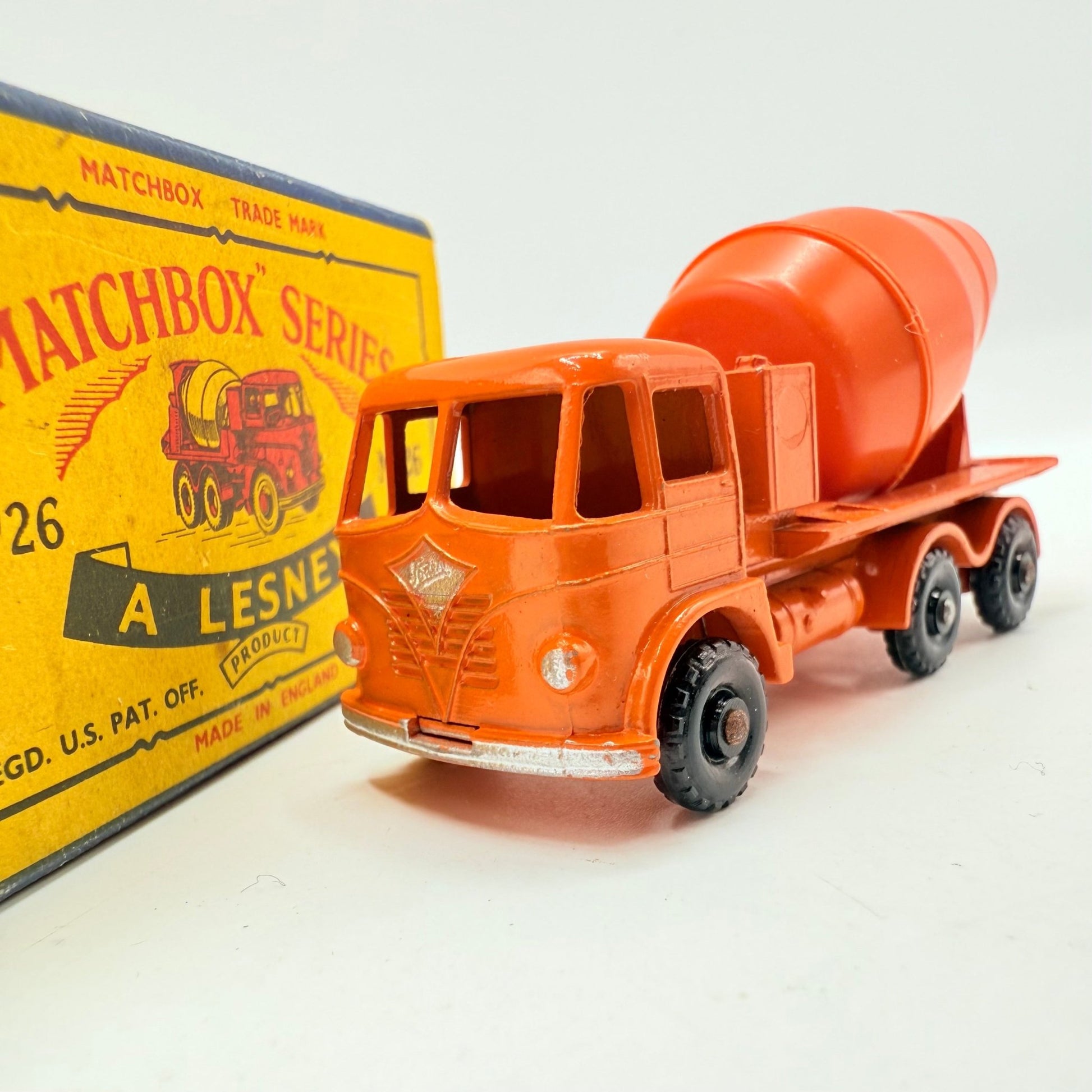 Matchbox Lesney 26b Foden Cement mixer Lorry truck in C - type box - Magic Matchbox