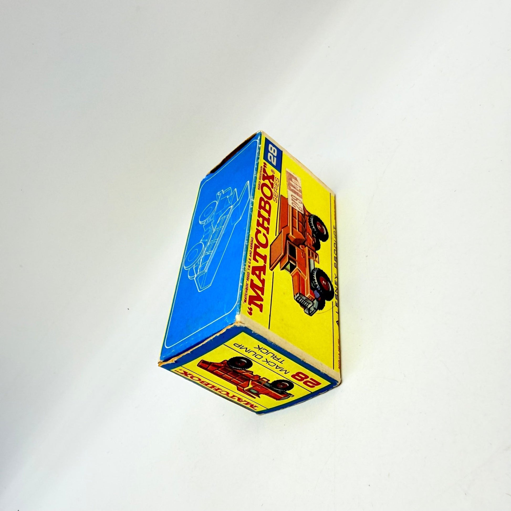 Matchbox Lesney 28d Mack Dump Truck With Red Hubs F Box - Magic Matchbox